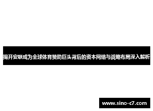 揭开安联成为全球体育赞助巨头背后的资本网络与战略布局深入解析